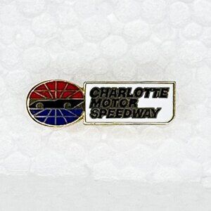 Charlotte‎ Motor Speedway NASCAR Red White Blue Black Hat/Jacket/Lapel Pin